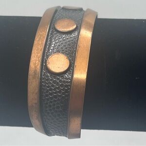 Vintage Coppercraft Guild Hammered Copper Cuff Bracelet Mid Century Modern